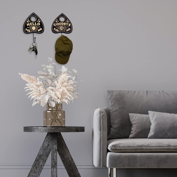 Wall Mounted Coffin-Shaped Key Holder - Gothic Home Decor Wall Hanger with Hook - Picture 6 of 7